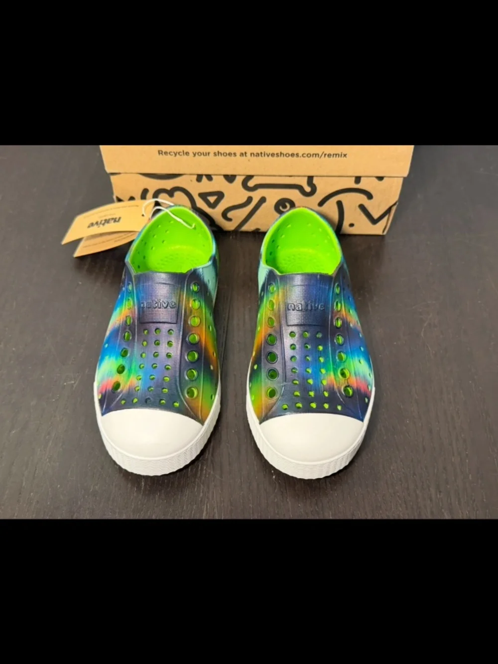 Native Jefferson Print Shoes Multicolor Tie Dye Little Kids/Toddler C9